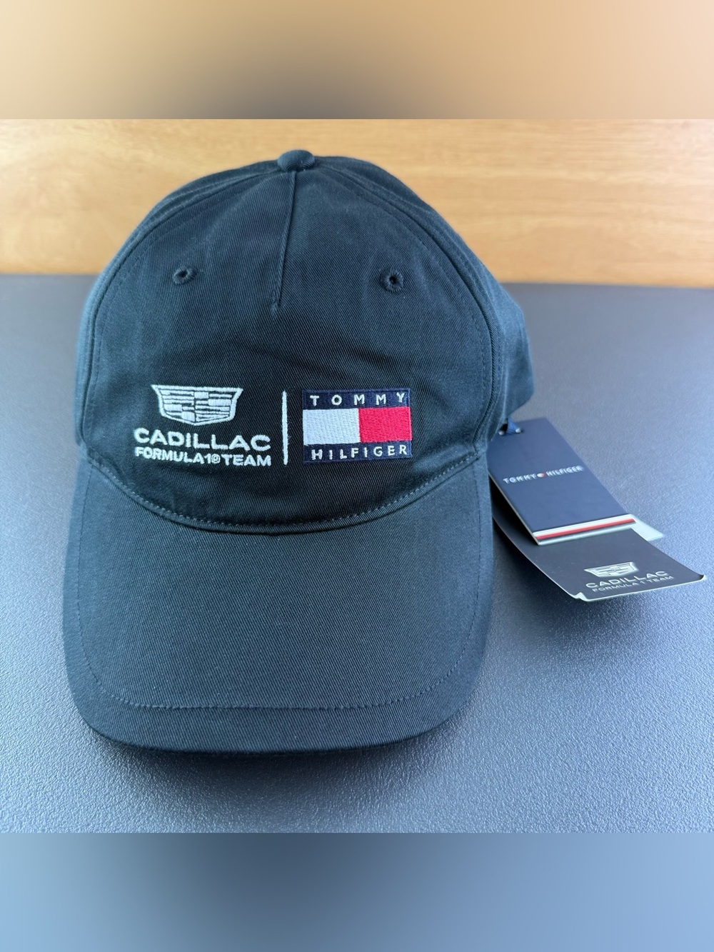 NEW Cadillac x Tommy Hilfiger Formula 1 Team Racing Black NWT Adjustable Hat